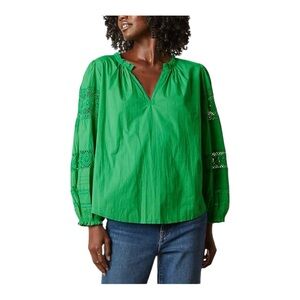 Velvet by Graham & Spencer Tayler Blouse Green Size S